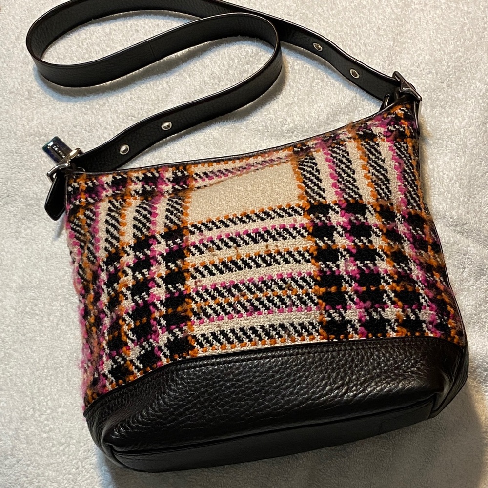 Coach Legacy Boucle Tweed Plaid Duffel Bag